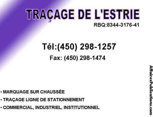 TRAÇAGE DE L&rsquo; ESTRIE