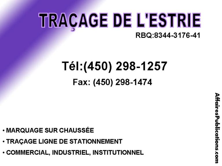 TRAÇAGE DE L&rsquo; ESTRIE