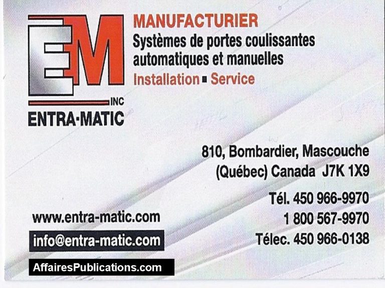 ENTRA-MATIC INC