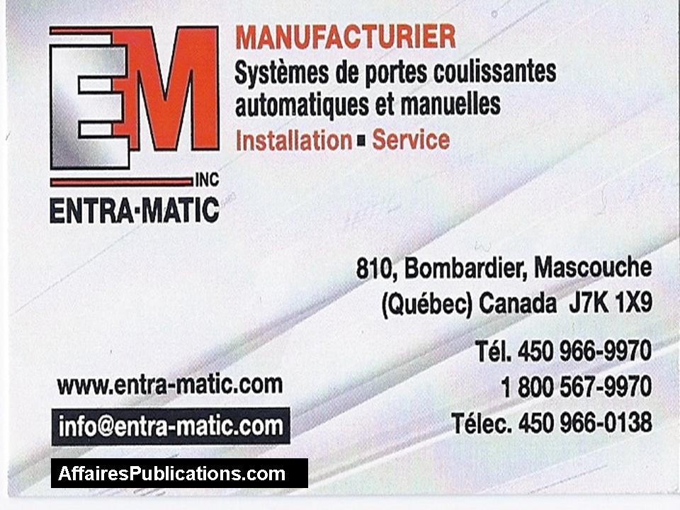 ENTRA-MATIC INC