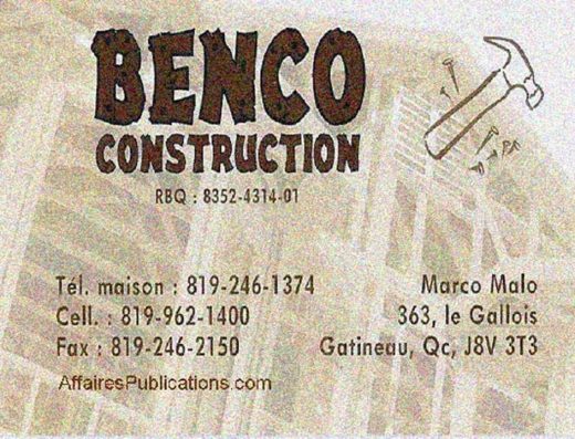 BENCO CONSTRUCTION INC