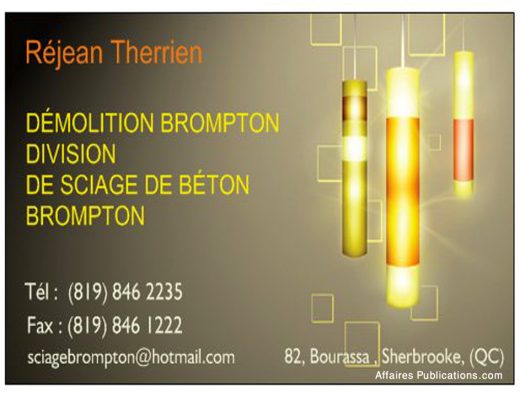 DÉMOLITION BROMPTON DIVISION DE SCIAGE DE BÉTON BROMPTON