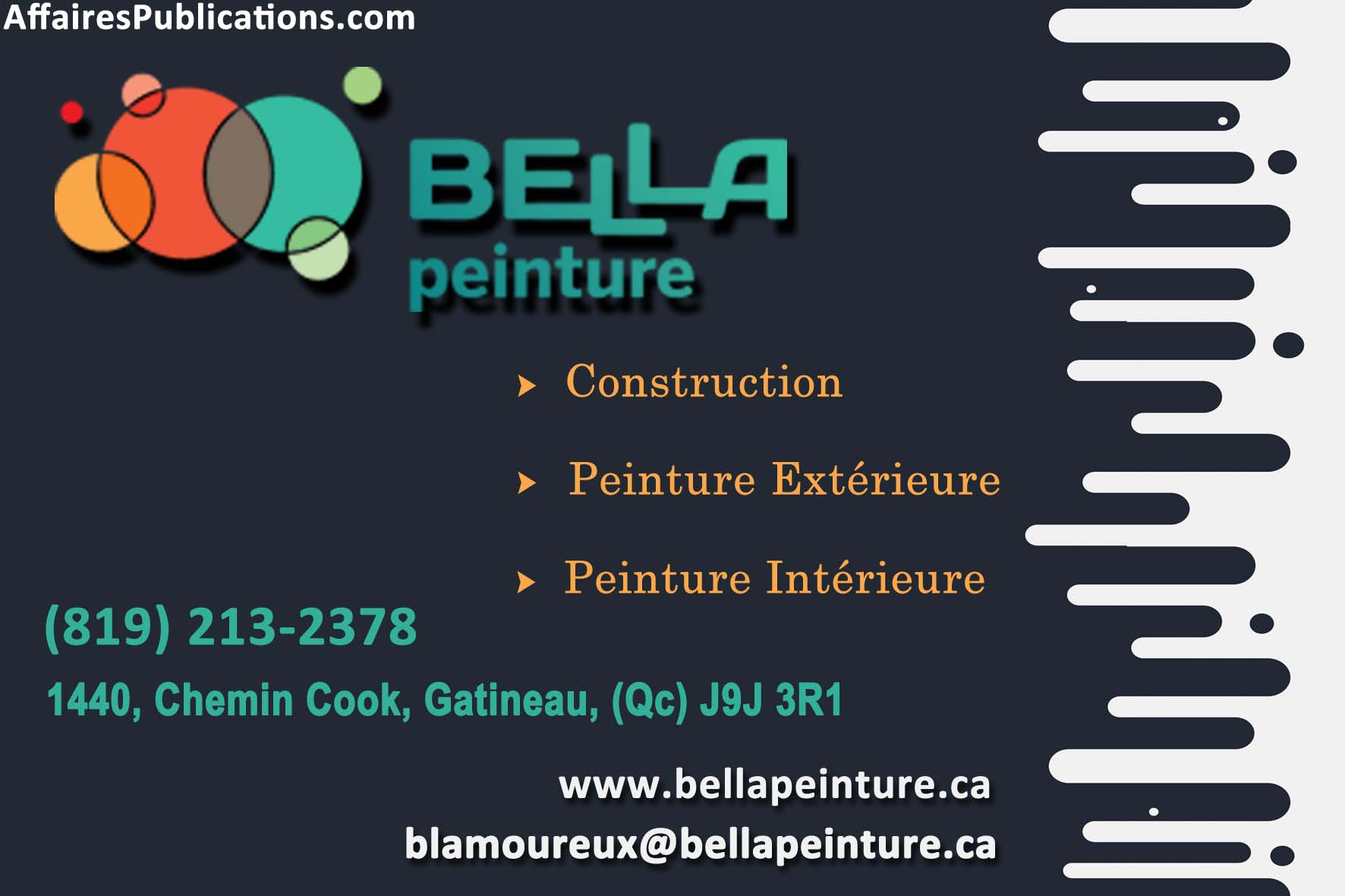 BELLA PEINTURE ENTREPRISES BELLA INC