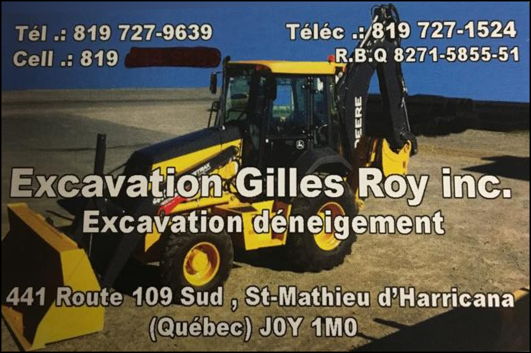 EXCAVATION GILLES ROY INC