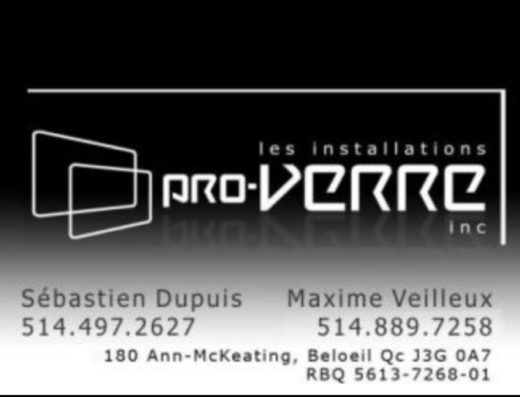 INSTALLATIONS PRO-VERRE