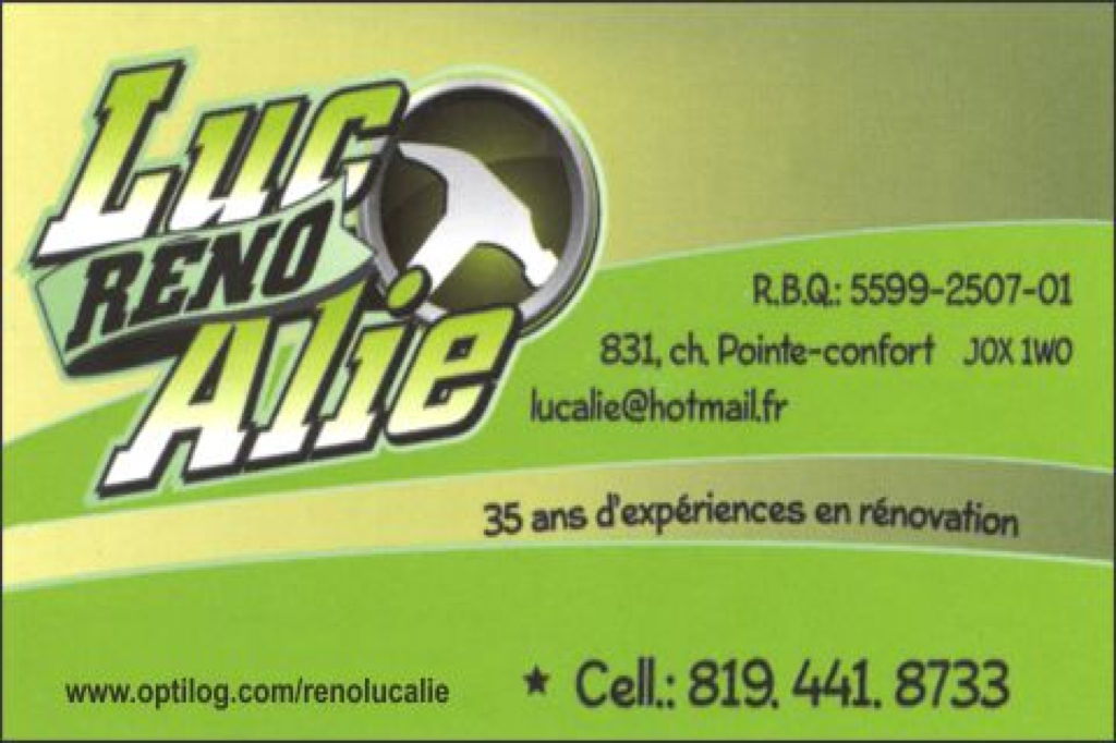 RÉNOVATION LUC ALIE