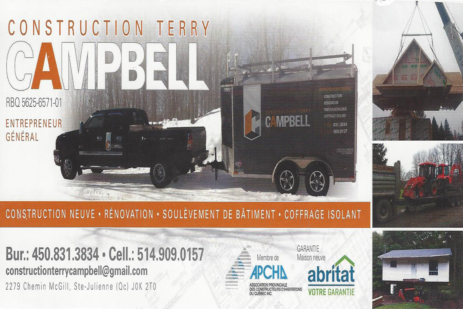 CONSTRUCTION TERRY CAMPBELL