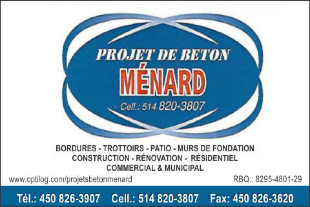 PROJETS DE BÉTON MÉNARD INC