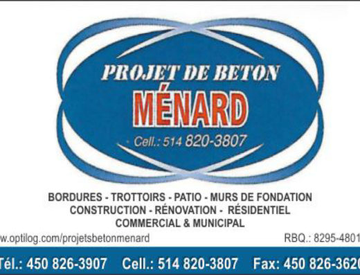 PROJETS DE BÉTON MÉNARD INC