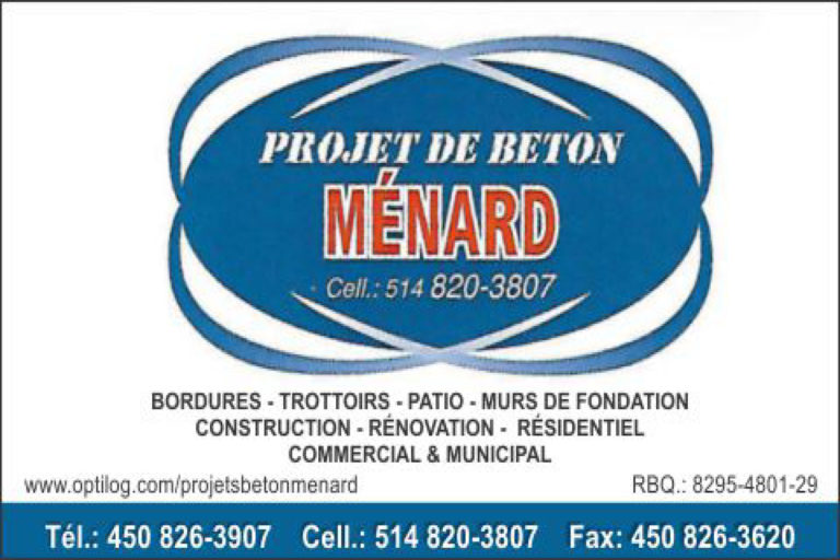 PROJETS DE BÉTON MÉNARD INC