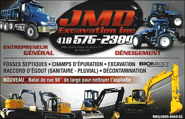 JMD EXCAVATION DE L&rsquo;ÎLE INC
