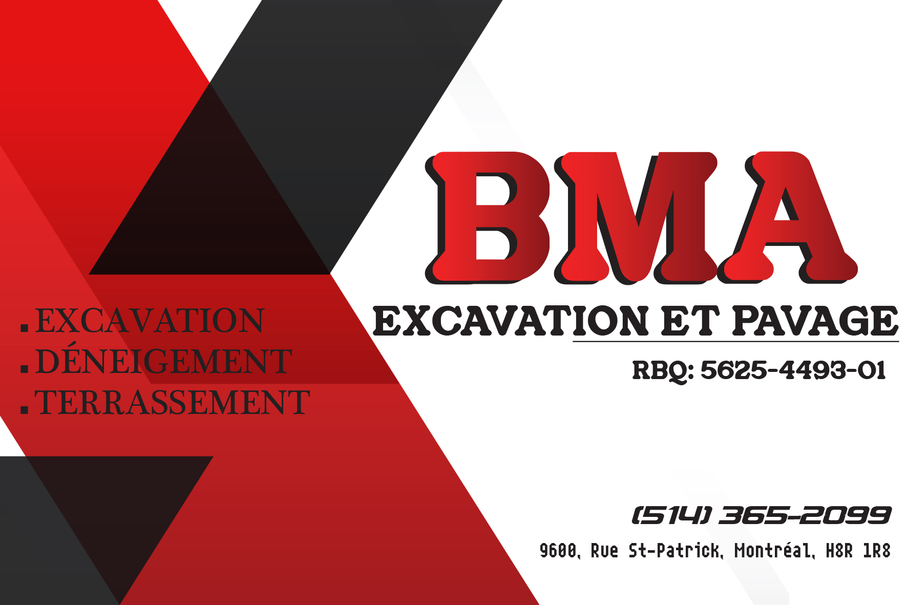 B M A EXCAVATION ET PAVAGE