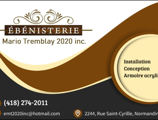 ÉBÉNISTERIE MARIO TREMBLAY 2020