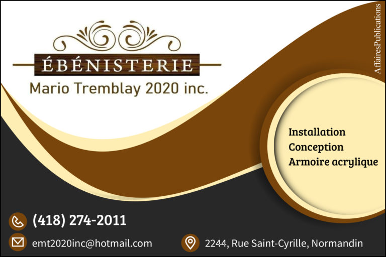ÉBÉNISTERIE MARIO TREMBLAY 2020 INC