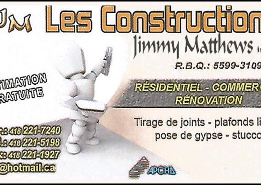 CONSTRUCTIONS JIMMY MATTHEWS