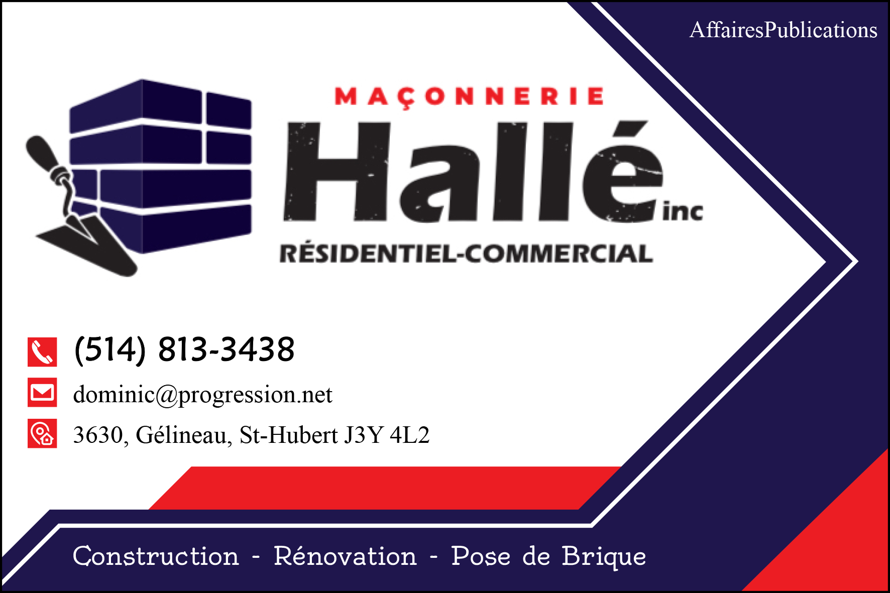 MAÇONNERIE HALLÉ INC
