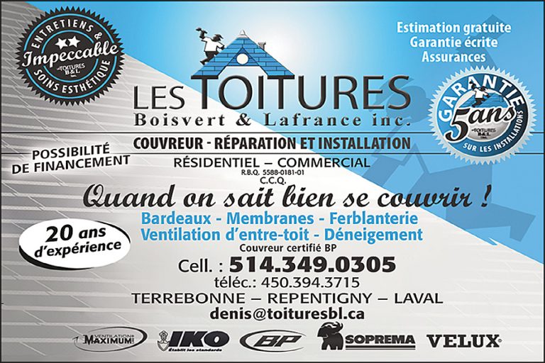 LES TOITURES BOISVERT & LAFRANCE INC