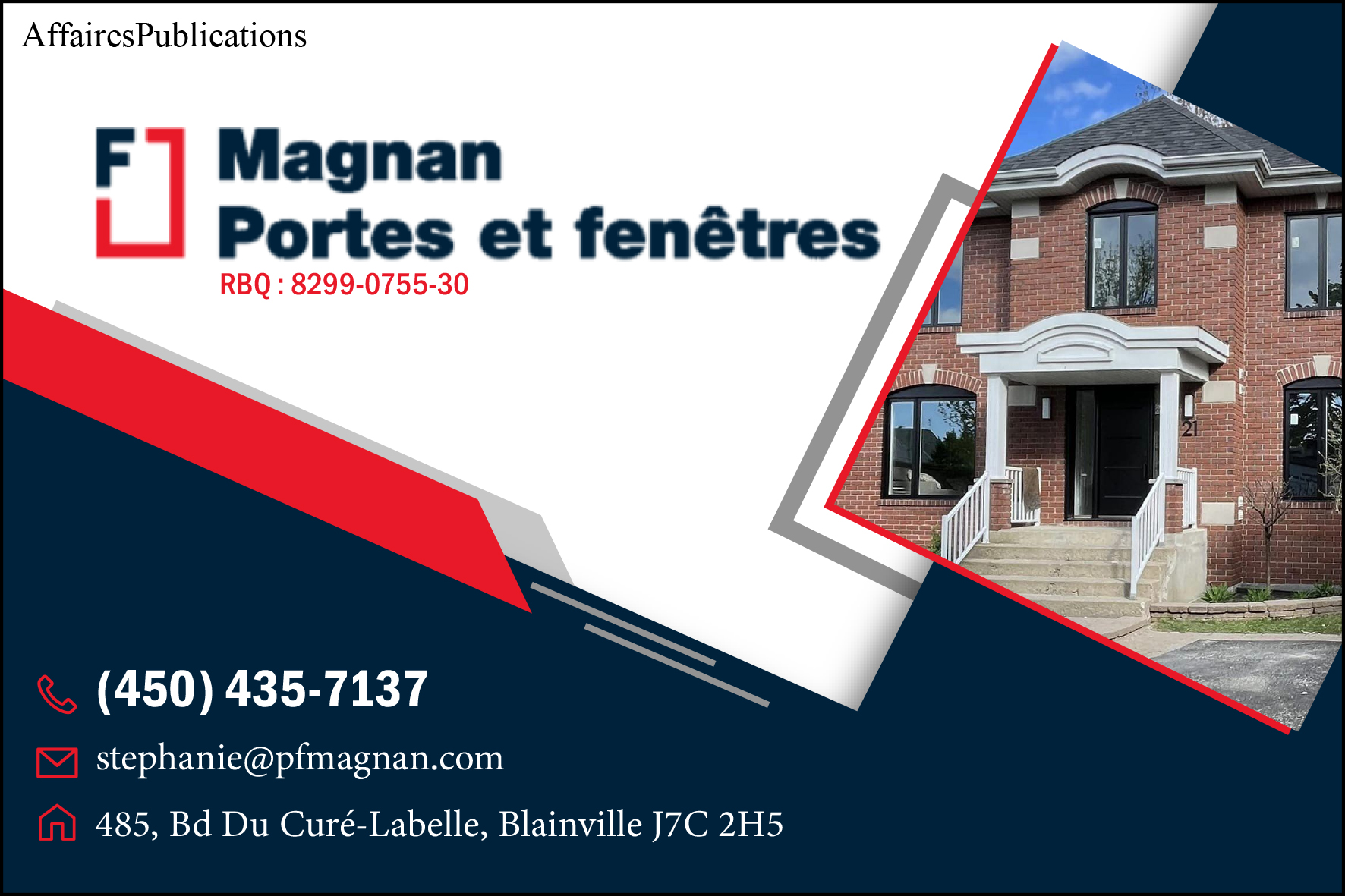 PORTES ET FENÊTRES MAGNAN INC