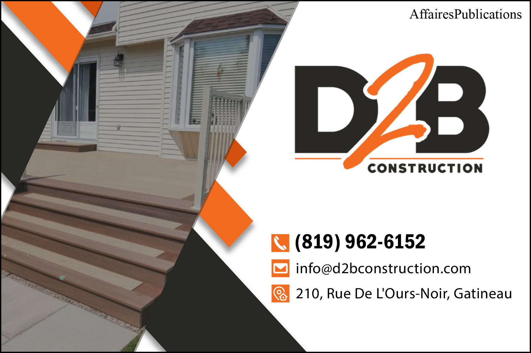CONSTRUCTION D2B INC