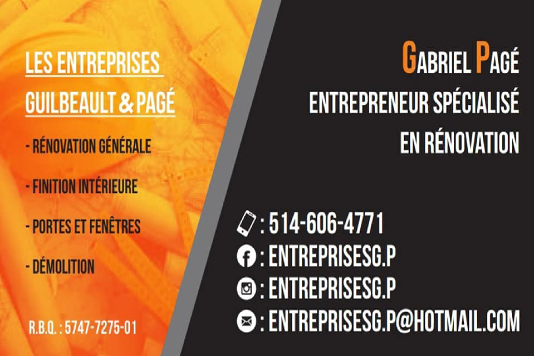 ENTREPRISES GUILBEAULT & PAGÉ