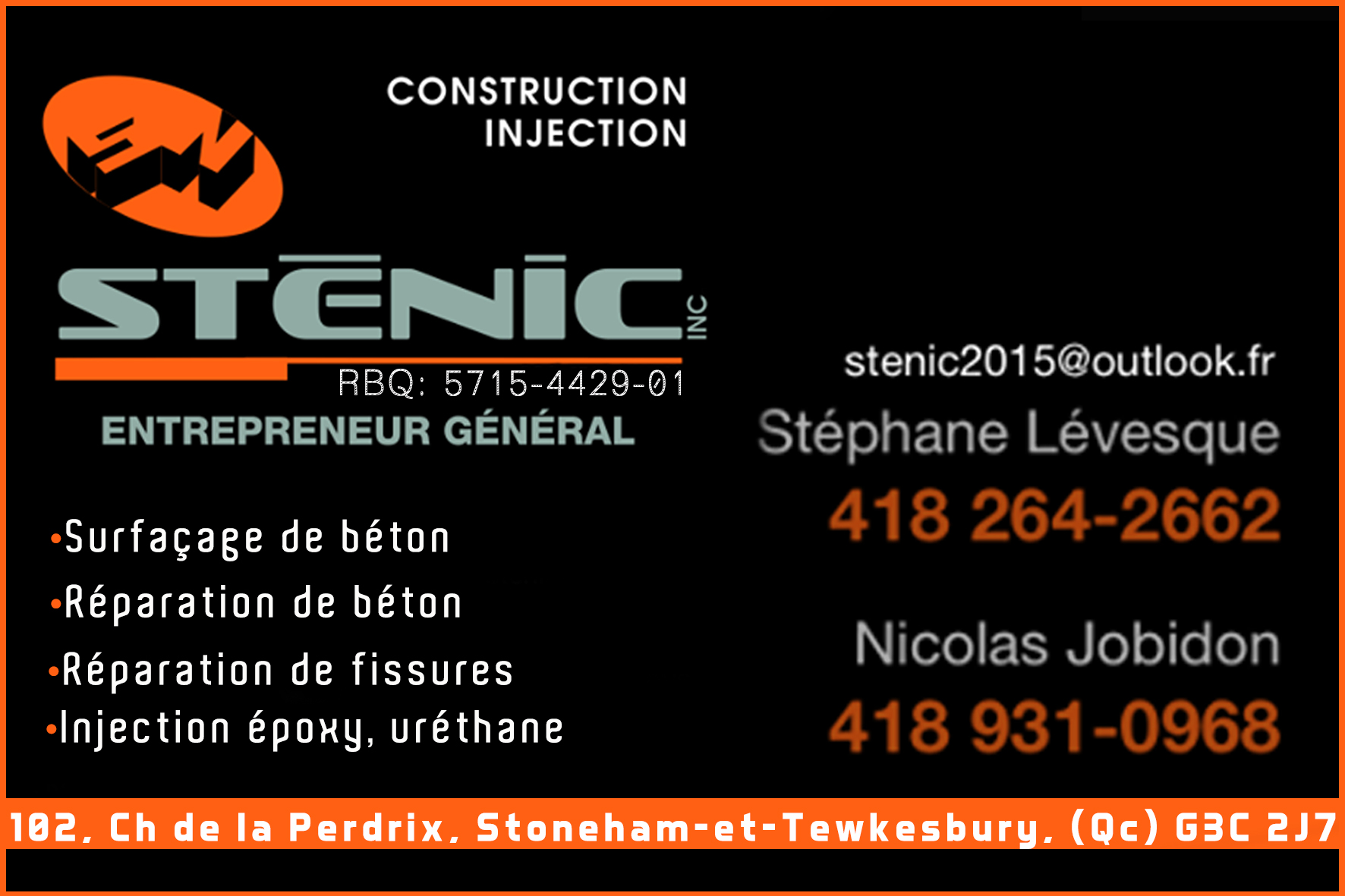 CONSTRUCTION INJECTION STÉNIC