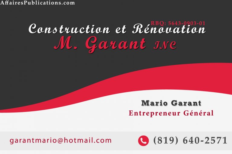 CONSTRUCTION ET RÉNOVATION M GARANT INC