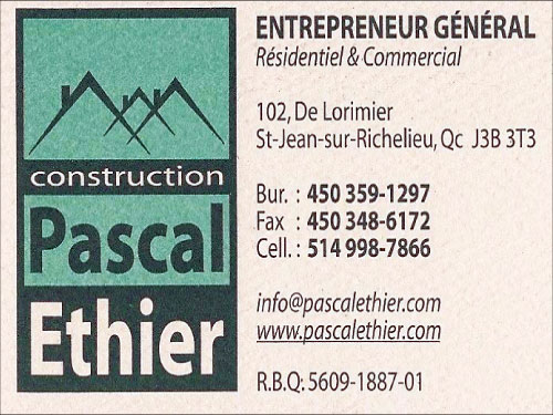 CONSTRUCTION PASCAL ETHIER INC