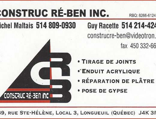 CONSTRUC RÉ-BEN INC