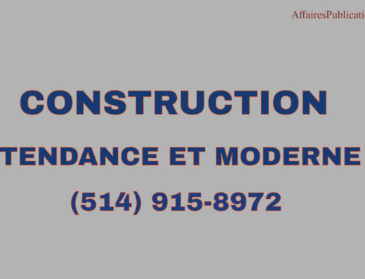 CONSTRUCTION TENDANCE ET MODERNE