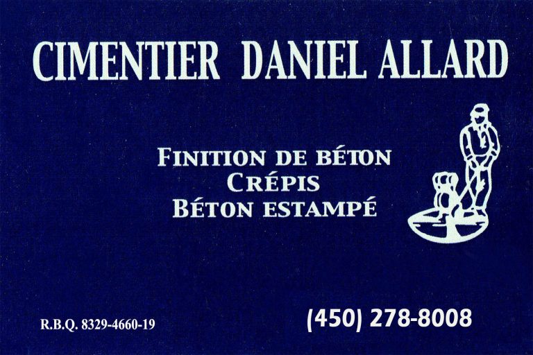 CIMENTIER DANIEL ALLARD INC <br/> 9165-0366 QUÉBEC INC