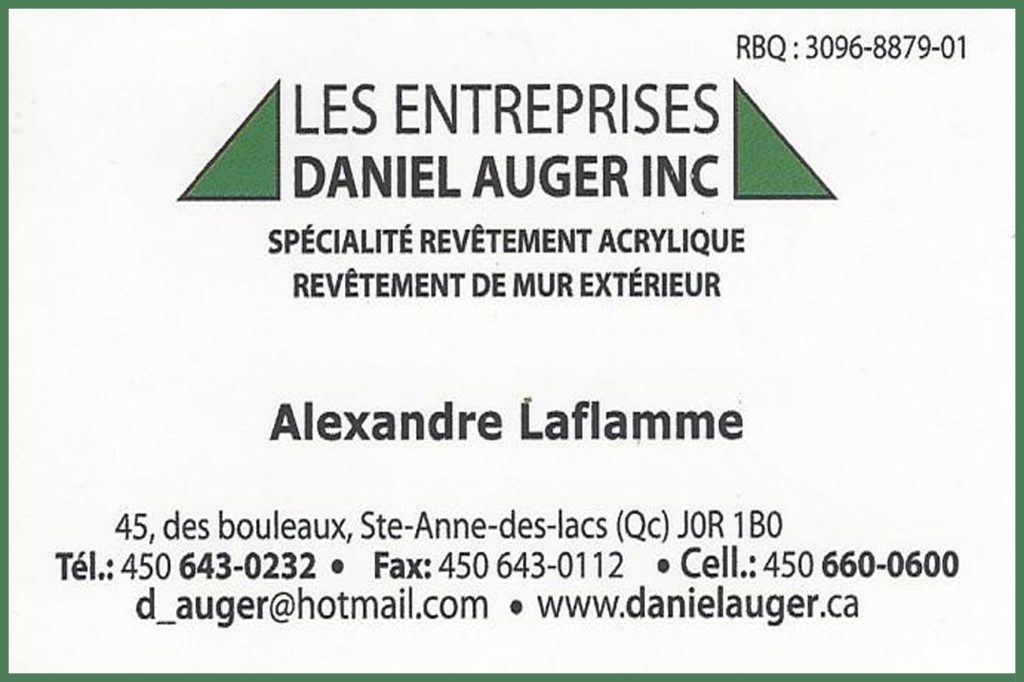 ENTREPRISES DANIEL AUGER INC