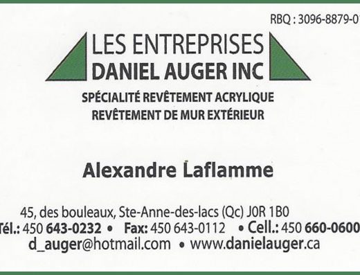ENTREPRISES DANIEL AUGER INC