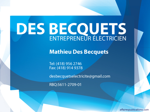 DES BECQUETS ENTREPRENEUR ÉLECTRICIEN INC