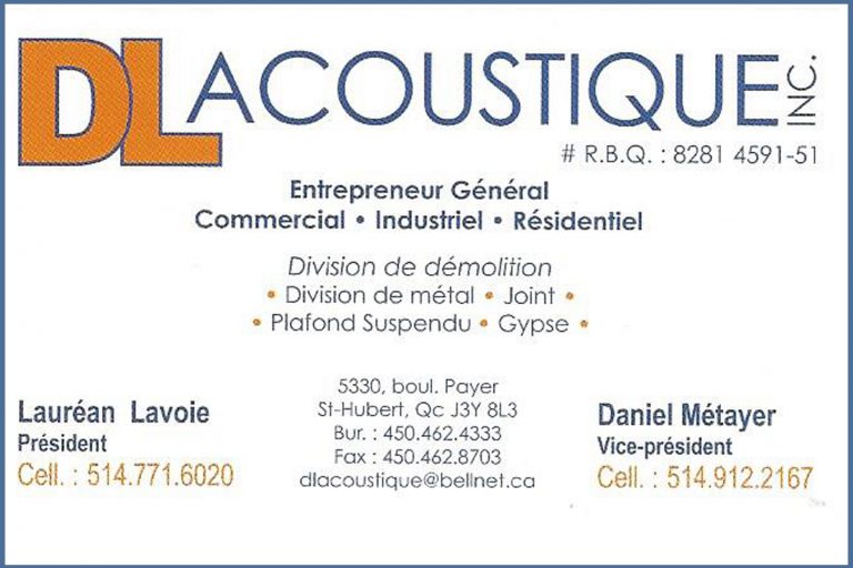 DL ACOUSTIQUE INC