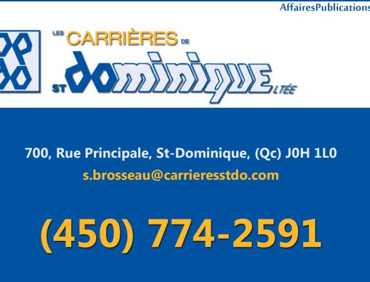 LES CARRIÈRES DE SAINT DOMINIQUE LTÉE