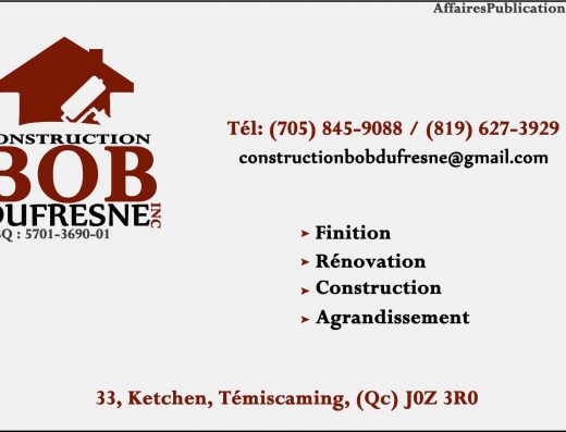 CONSTRUCTION BOB DUFRESNE