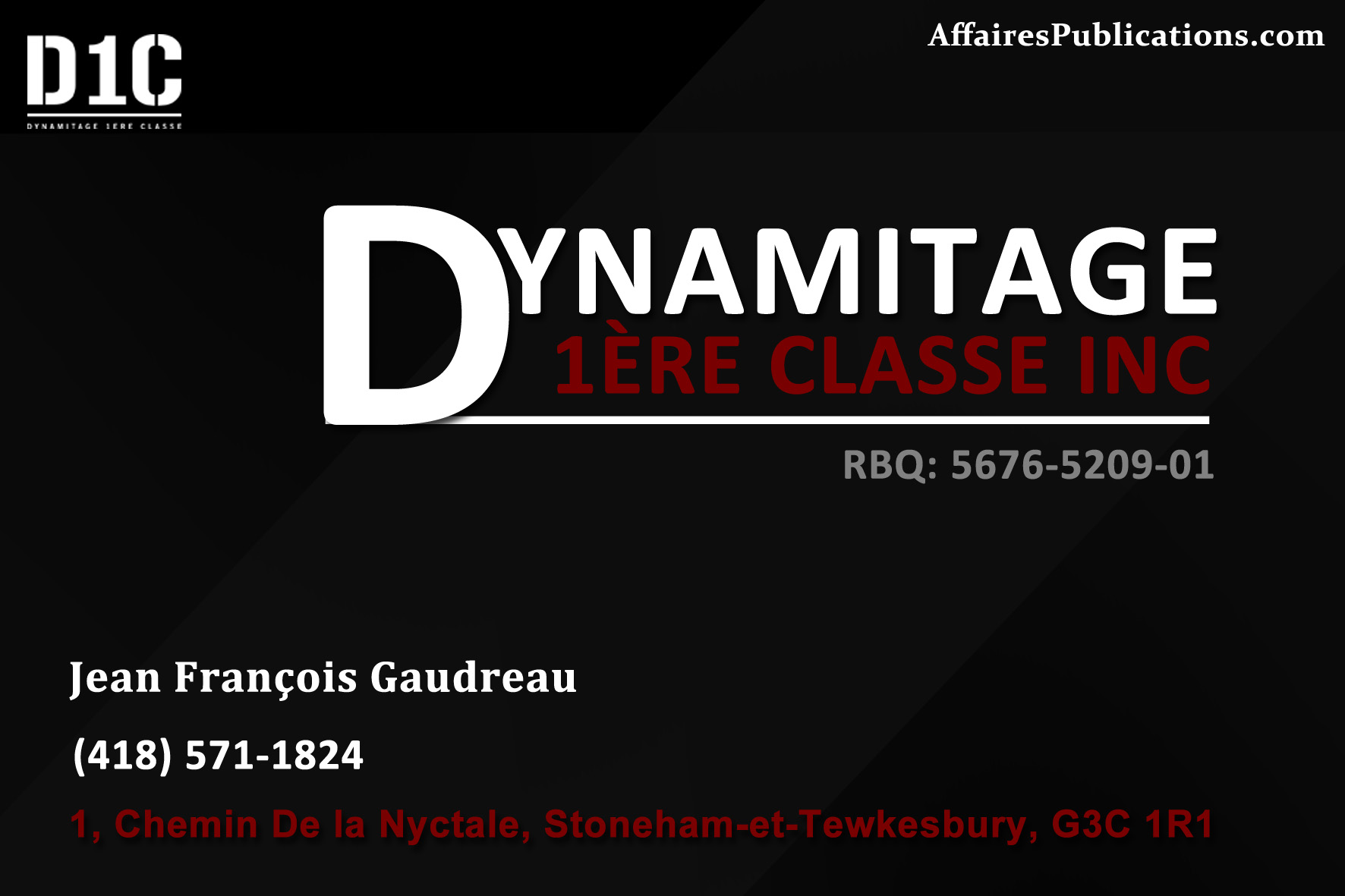 DYNAMITAGE 1ÈRE CLASSE