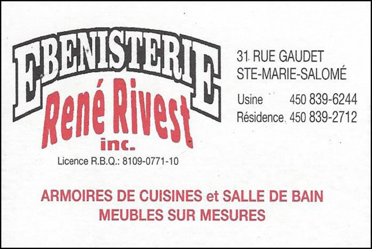 ÉBÉNISTERIE RENÉ RIVEST INC