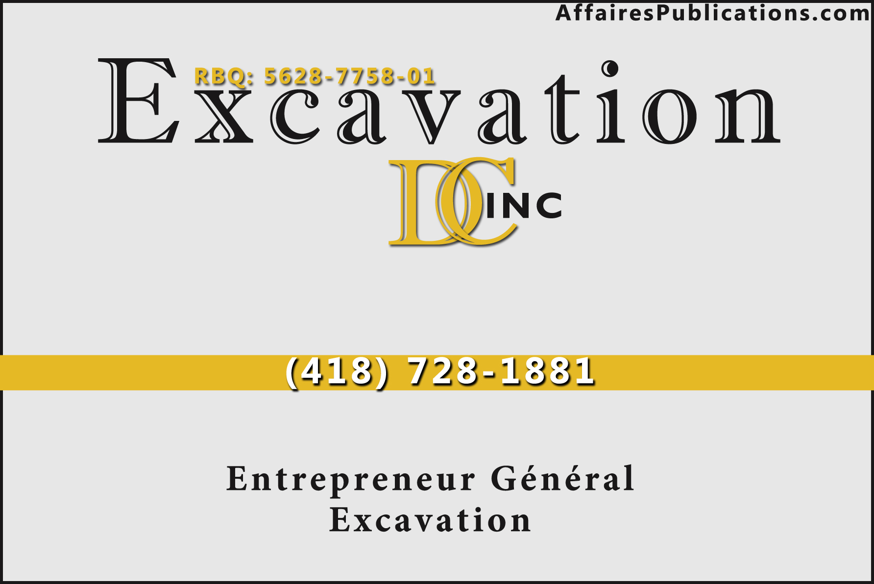EXCAVATION DC INC