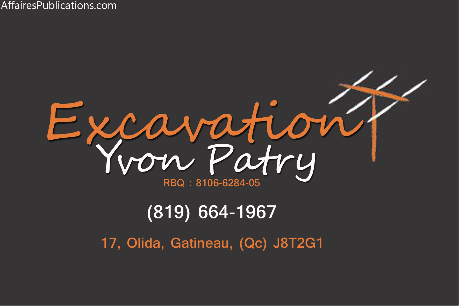 EXCAVATION YVON PATRY