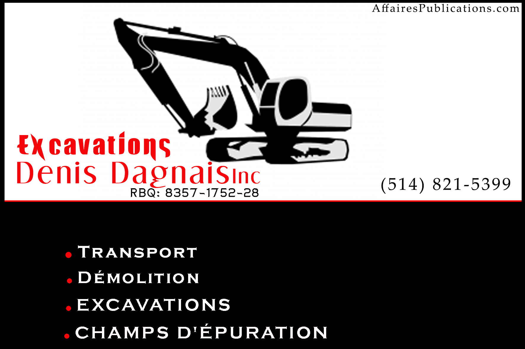 EXCAVATIONS DENIS DAGENAIS