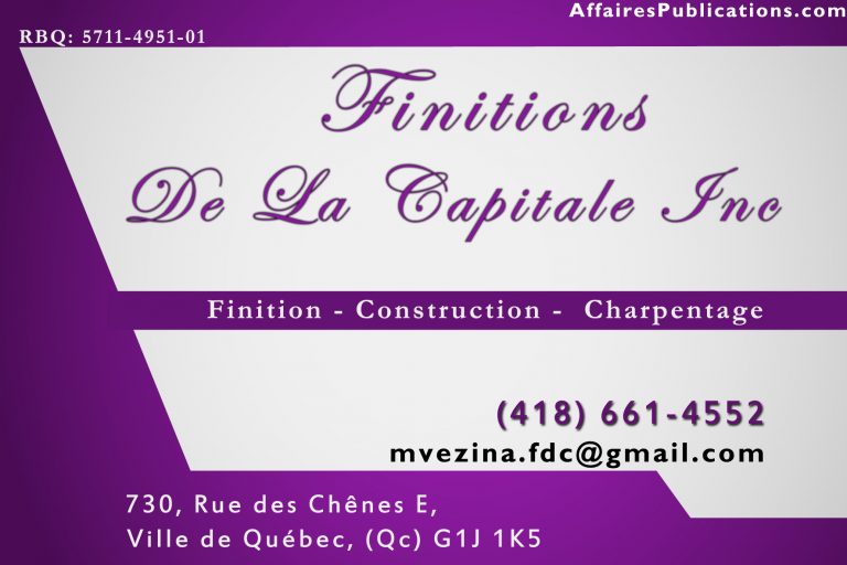 FINITIONS DE LA CAPITALE INC