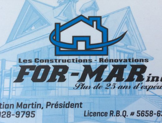 CONSTRUCTIONS RÉNOVATIONS FOR-MAR