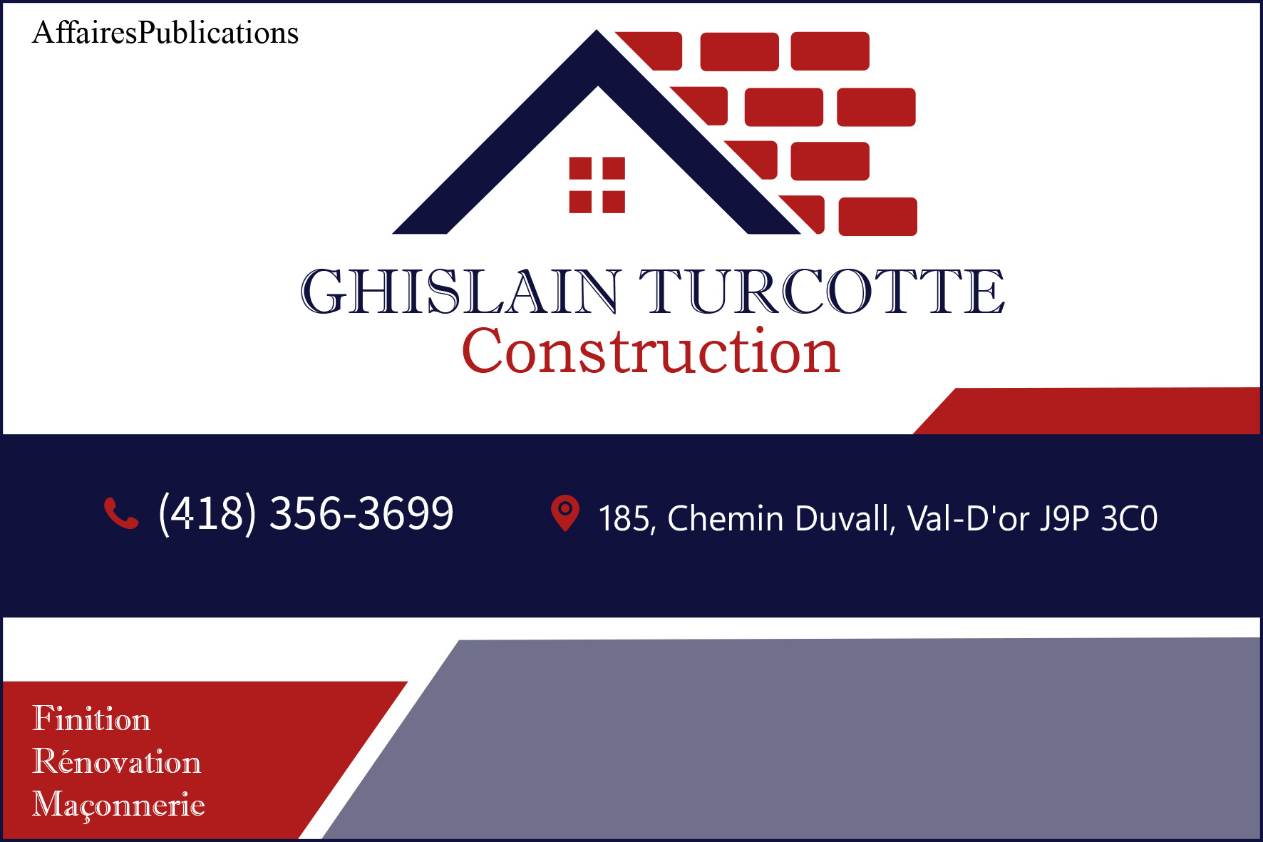 CONSTRUCTION GHISLAIN TURCOTTE