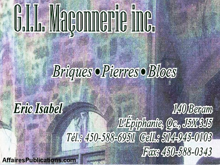 GIL MAÇONNERIE INC