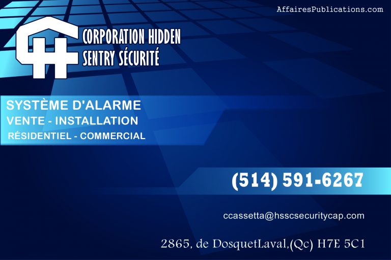 CORPORATION HIDDEN SENTRY SÉCURITÉ