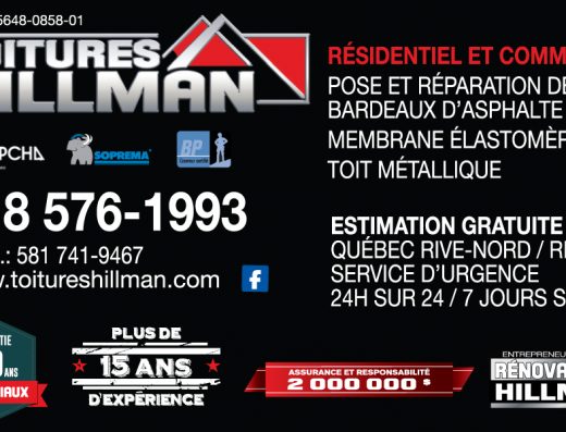 TOITURES HILLMAN INC