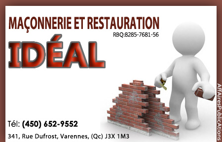 MAÇONNERIE ET RESTAURATION IDÉAL