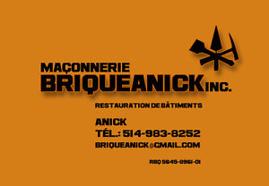 MAÇONNERIE BRIQUE ANICK