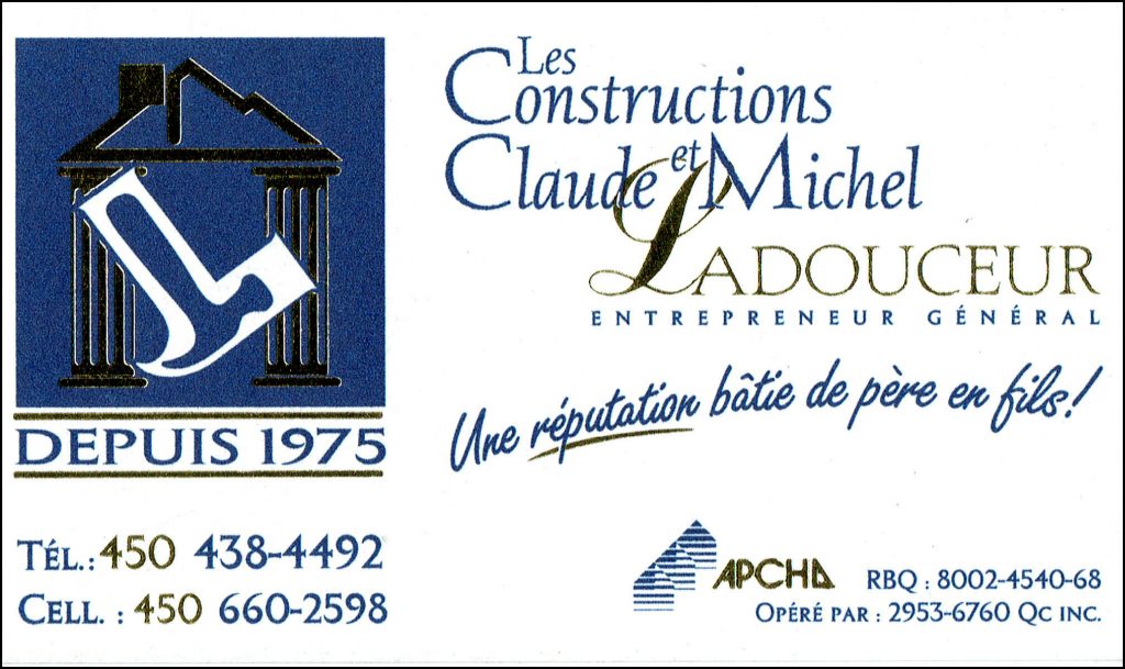 CONSTRUCTIONS CLAUDE ET MICHEL LADOUCEUR INC